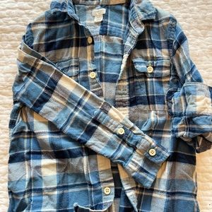 Crewcuts Blue flannel plaid shirt